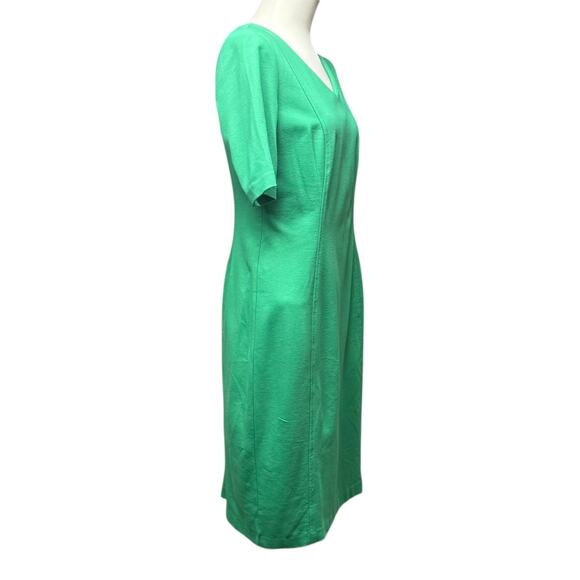 Talbots Short Sleeve Shift Dress Green 6 - Picture 5 of 5